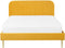 FLAYAT - Tweepersoonsbed - Geel - 180 x 200 cm - Fluweel