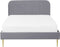 FLAYAT - Tweepersoonsbed - Grijs - 140 x 200 cm - Fluweel