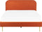 FLAYAT - Tweepersoonsbed - Oranje - 160 x 200 cm - Fluweel