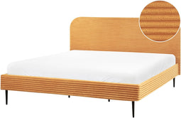 FLAYAT - Tweepersoonsbed - Oranje - 180 x 200 cm - Corduroy