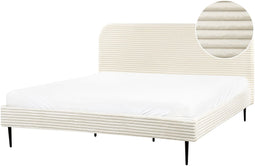 FLAYAT - Tweepersoonsbed - Wit - 180 x 200 cm - Corduroy