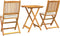 vidaXL - 3-delige - bistro - set - voor - in - de - tuin - - - Massief - acaciahout