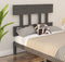 vidaXL - Hoofdbord - 103,5x3x81 - cm - massief - grenenhout - grijs