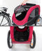 Trixie Jogger Ombouwset - Hondenfietskar tot Wandelwagen - Zwenkwiel 360° - Rood