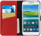 Selencia Hoesje Geschikt voor Samsung Galaxy S5 Plus / S5 Neo / S5 Hoesje Met Pasjeshouder - Selencia Echt Lederen Bookcase - Rood
