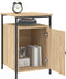 vidaXL - Nachtkastje - 40x42x60 - cm - bewerkt - hout - sonoma - eikenkleurig