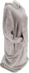 Fleece plaid hoody - Plaid met mouwen - Dekken - One size fits all - Grijs of Beige - Dames en Heren - Valentijnscadeau