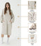 Fleece plaid hoody - Plaid met mouwen - Dekken - One size fits all - Grijs of Beige - Dames en Heren - Valentijnscadeau
