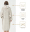 Fleece plaid hoody - Plaid met mouwen - Dekken - One size fits all - Grijs of Beige - Dames en Heren - Valentijnscadeau