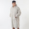 Fleece plaid hoody - Plaid met mouwen - Dekken - One size fits all - Grijs of Beige - Dames en Heren - Valentijnscadeau