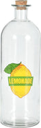 Fles glas met dop kurk 1L