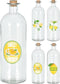 Fles glas met dop kurk 1L