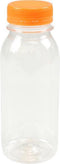Fles, petfles, PET, met oranje dop, 250cc, transparant