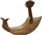 Fleshouder eend - 33x15x26 - Naturel - Teak/bamboe