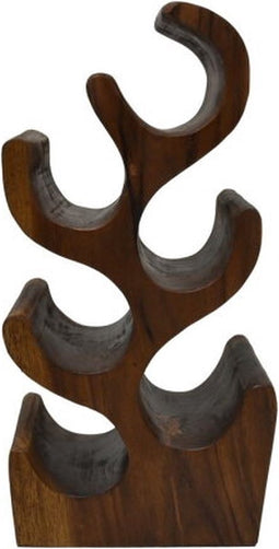 Flessenrek 6 flessen 27x18x50 - Naturel finish - Munggur