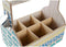 Flessenrek DKD Home Decor Blauw Turkoois MDF (27 x 16,5 x 25 cm) (2 Stuks)
