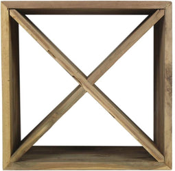 Flessenrek kruis - gerecycled teak