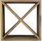 Flessenrek kruis - gerecycled teak