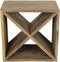 Flessenrek kruis - gerecycled teak