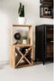 Flessenrek kruis - gerecycled teak