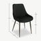 Fleur Dining Chair, Black Velvet & Black legs