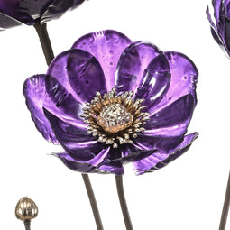 Fleurdirect Kunstbloem Anemone Gl Spray - - Paars - 30 x 75 x 0 cm (BxHxD)