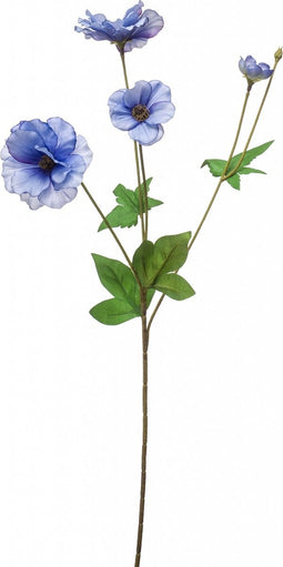 Fleurdirect Kunstbloem Anemone Spray - Overig - Blauw - 0 x 50 x 0 cm (BxHxD)