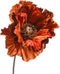 Fleurdirect Kunstbloem Poppy Velvet Spray - Polyester - Oranje/Rood - 28 x 78 x 0 cm (BxHxD)