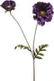 Fleurdirect Kunstbloem Poppy Velvet Spray - Polyester - Paars - 28 x 78 x 0 cm (BxHxD)