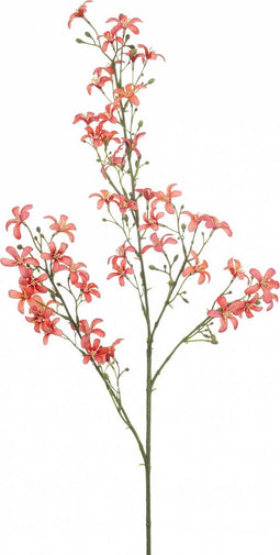 Fleurdirect Kunstbloem Saxifraga - Polyester - Oranje/Rood - 0 x 93 x 0 cm (BxHxD)