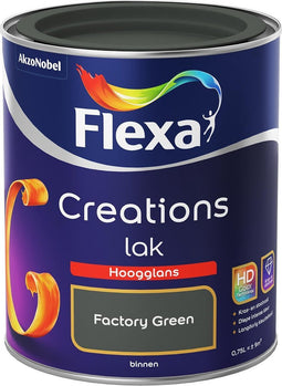 Flexa - Creations - Lak Hoogglans - Factory Green - 750 ml