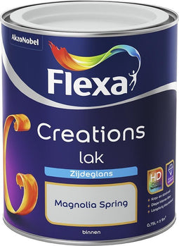 Flexa Creations Verf voor hout - Lak voor binnen - Zijdeglans 750 ml Magnolia Spring