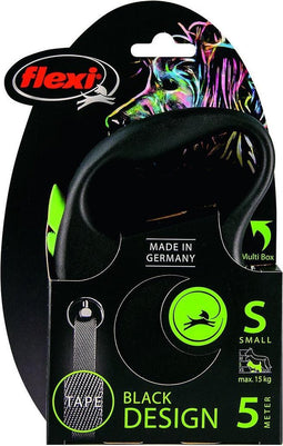 Flexi Black Design Hondenriem - Rollijn - Groen - S - 5 m - <15kg