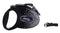 FLEXI Glam Splash Crystal with Swarovski crystals M - Dog Retractable lead - 5 m - black