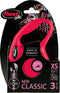 Flexi New Classic Koord - Hondenriem - Rood - XS - 3 M