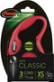 Flexi New Classic Koord - Hondenriem - Rood - XS - 3 M