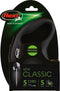 Flexi New Classic Koord - Hondenriem - Zwart - S - 5 meter - <12 kg