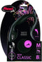Flexi New Classic Koord - Rollijn Hondenriem - Zwart - M - 8 m - Middelgrote Honden
