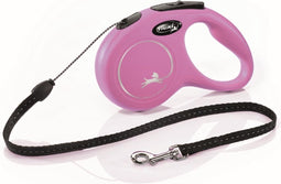 Flexi New Classic - Rollijn Hondenriem - Koord - S - 5 m - Roze