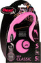Flexi New Classic - Rollijn Hondenriem - S - 5 Meter - Roze - <15 kg