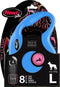 Flexi New Classic Tape - Hondenriem - Blauw - L - 8 m - Grote en Actieve Honden