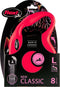 Flexi New Classic Tape - Hondenriem - Rood - L - 8 m - Grote en Actieve Honden