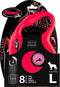 Flexi New Classic Tape - Hondenriem - Rood - L - 8 m - Grote en Actieve Honden