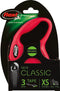 Flexi New Classic Tape - Hondenriem - Rood - S - 3 m (<12 kg)
