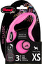 Flexi New Classic Tape - Hondenriem - Roze - Xs - 3 m - (<12 kg)