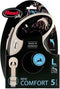 Flexi New Comfort Rollijn - Hondenriem - L - 8 Meter - Grote en Actieve Honden - Zwart Grijs