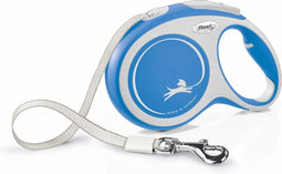 Flexi New Comfort - Rollijn Hondenriem Tape - Blauw - L - 8 m - Grote en Actieve Honden