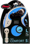 Flexi New Comfort - Rollijn Hondenriem Tape - Blauw - L - 8 m - Grote en Actieve Honden