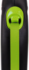Flexi New Neon Tape - Hondenriem - Zwart/Groen - M - 5 m - (<25 kg)