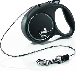 Flexi rollijn black design cord zwart - XS 3 MTR TOT 8 KG